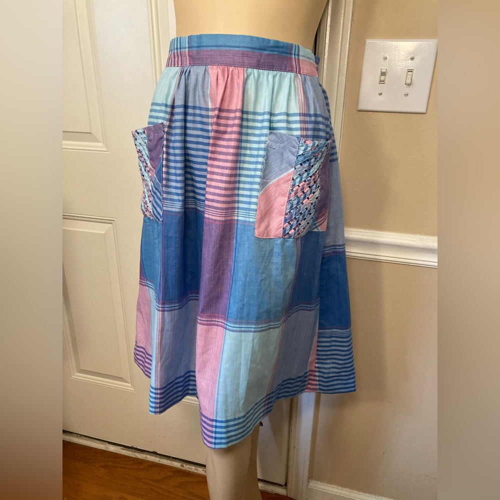 Vintage Aline Plaid Skirt Small